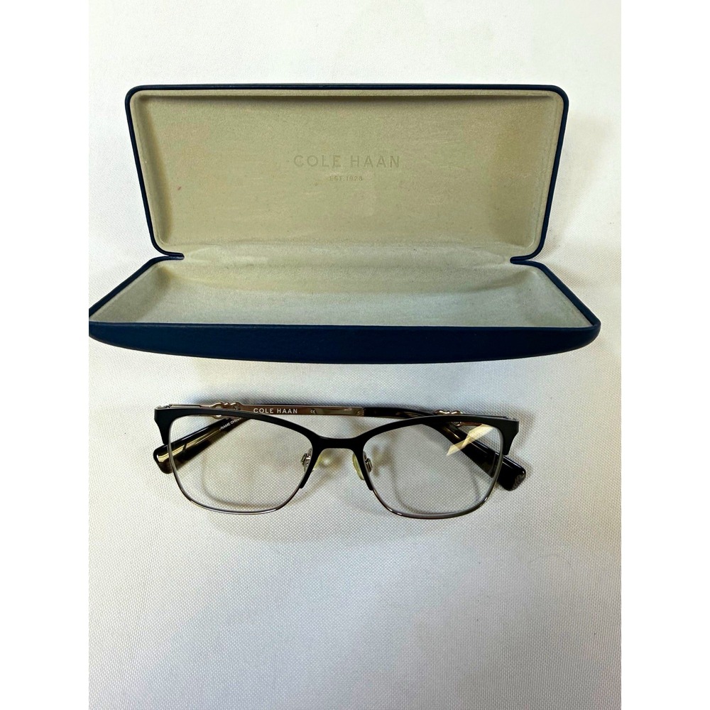 Cole Haan CH5009 001 Black Metal Full Rim Eyeglasses Frames 51-16-135